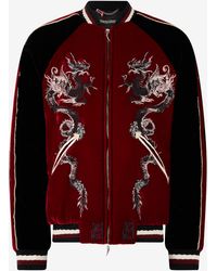 Roberto Cavalli - Bomber Jacket With Dragons - Lyst