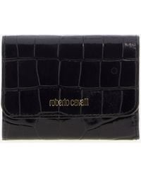 Roberto Cavalli - Croc-Effect Wallet - Lyst