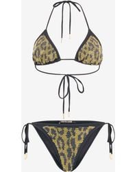 Roberto Cavalli - Bikini With Luminous Jaguar Motif - Lyst
