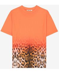 Roberto Cavalli - Jaguar-print Cotton T-shirt - Lyst