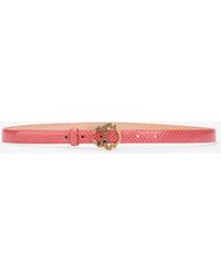 Roberto Cavalli - Leather Belt With Snake Buckle - Lyst