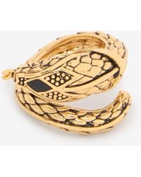Roberto Cavalli - Antique And Snake Ring With Rhombus Motif - Lyst