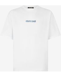 Roberto Cavalli - Cotton T-Shirt With Dragon And Logo - Lyst