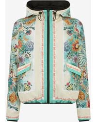 Roberto Cavalli - Nylon Jacket With Tropical Garden Print - Lyst