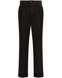 Roberto Cavalli - Pleat-Detail Straight-Leg Trousers - Lyst