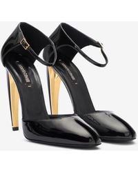 Roberto Cavalli - Patent Leather Pumps With Fang Heel - Lyst