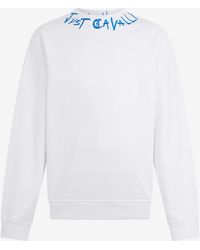 Roberto Cavalli - Cotton Sweatshirt With Graffiti Logo - Lyst