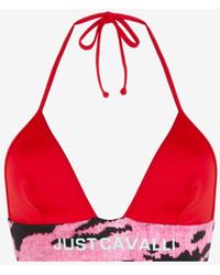 Roberto Cavalli Just Cavalli Zebra-print Bikini Top - Red