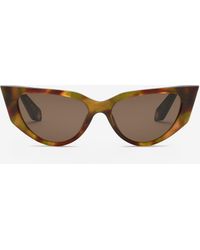Roberto Cavalli - Cat-Eye Shape Sunglasses With Scale Effect Temples - Lyst