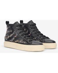 Roberto Cavalli - High-Top Sneakers With Studs And Stones - Lyst