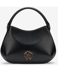 Roberto Cavalli - Leather Top Handle Bag With Monogram Rc - Lyst