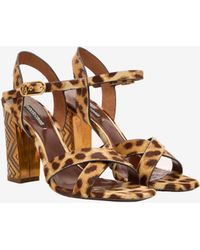 Roberto Cavalli - Hairy Cheetah Skin Sandals - Lyst