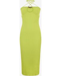 Roberto Cavalli - Rib-Knit Midi Dress - Lyst
