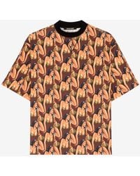 Roberto Cavalli - Graphic-Print Cotton T-Shirt - Lyst