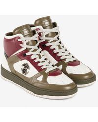 Roberto Cavalli - Hi-top sneakers mit spiegelschlange - Lyst