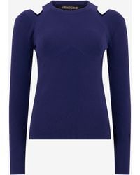Roberto Cavalli - Shoulder Cut-Out Sweater - Lyst