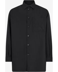 Roberto Cavalli - Plain Shirt With Embossed Serpent Motif - Lyst