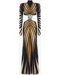 Roberto Cavalli - Ray Of Print Cut Out Knit Dress - Lyst