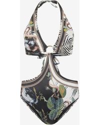 Roberto Cavalli - Jewellery Foulard Print One-Piece - Lyst