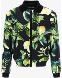 Roberto Cavalli - Bomber Con Stampa Limoni - Lyst