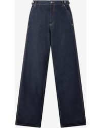 Roberto Cavalli - Jeans With Loose Leg And Rc Monogram - Lyst