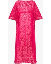 Roberto Cavalli - Caftan With Tone-On-Tone Animal Print - Lyst