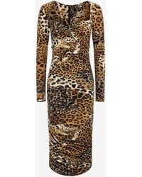 Roberto Cavalli - Jaguar Skin Printed Dress - Lyst