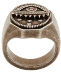 Roberto Cavalli Lucky eye symbol ring - Mettallic