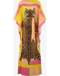 Roberto Cavalli - Silk Kaftan With Cavalli Pop Print - Lyst