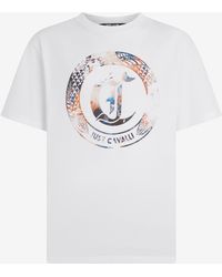 Roberto Cavalli - T-Shirt With Jc Monogram And Logo - Lyst