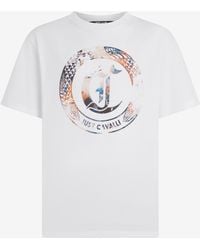 Roberto Cavalli - T-Shirt With Jc Monogram And Logo - Lyst