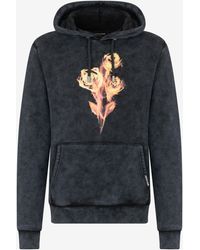 Roberto Cavalli - Sweatshirt With Printed Roses - Lyst