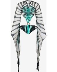 Roberto Cavalli - Ray Of Sea Print Swimsuit - Lyst