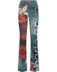 Roberto Cavalli - Garden Rose Print Jeans - Lyst