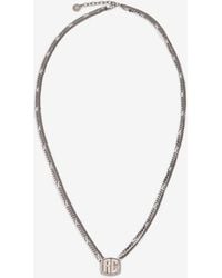 Roberto Cavalli - Necklace With Double Chain And Rc Monogram - Lyst