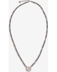 Roberto Cavalli - Necklace With Double Chain And Rc Monogram - Lyst