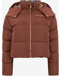 Roberto Cavalli - Chaqueta De Plumón Marrón Con Monograma Rc - Lyst