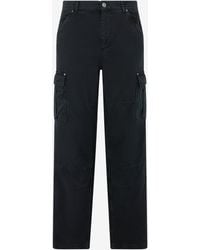 Roberto Cavalli - Cotton Cargo Trousers - Lyst