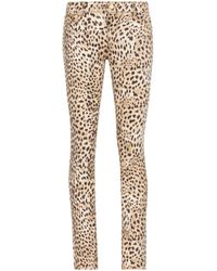 Roberto Cavalli - Cheetah-print Skinny Jeans - Lyst