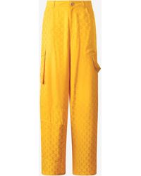 Roberto Cavalli - Pants With All-Over Mirror Snake Monogram - Lyst