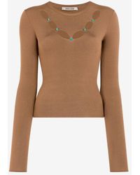 Roberto Cavalli - Cut-out Knitted Top - Lyst