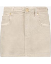 Roberto Cavalli - Denim Mini Skirt With Rhinestone Embellishment - Lyst