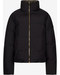 Roberto Cavalli - Leopard Jacquard Print Reversible Puffer Jacket - Lyst
