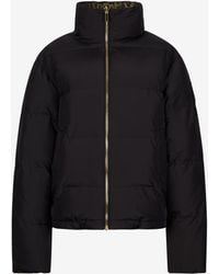 Roberto Cavalli - Leopard Jacquard Print Reversible Puffer Jacket - Lyst