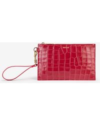 Roberto Cavalli - Antique Rose Crocodile-Effect Clutch - Lyst