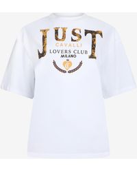 Roberto Cavalli - Lovers Club Print T-Shirt - Lyst
