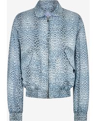 Roberto Cavalli - Reversible Bomber Jacket With Baby Jaguar Print - Lyst