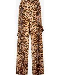 Roberto Cavalli - Pants With Jaguar Skin Print - Lyst