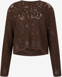 Roberto Cavalli - Crochet Effect Sweater - Lyst