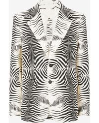 Roberto Cavalli - Jacke Mit Zebra-Print - Lyst